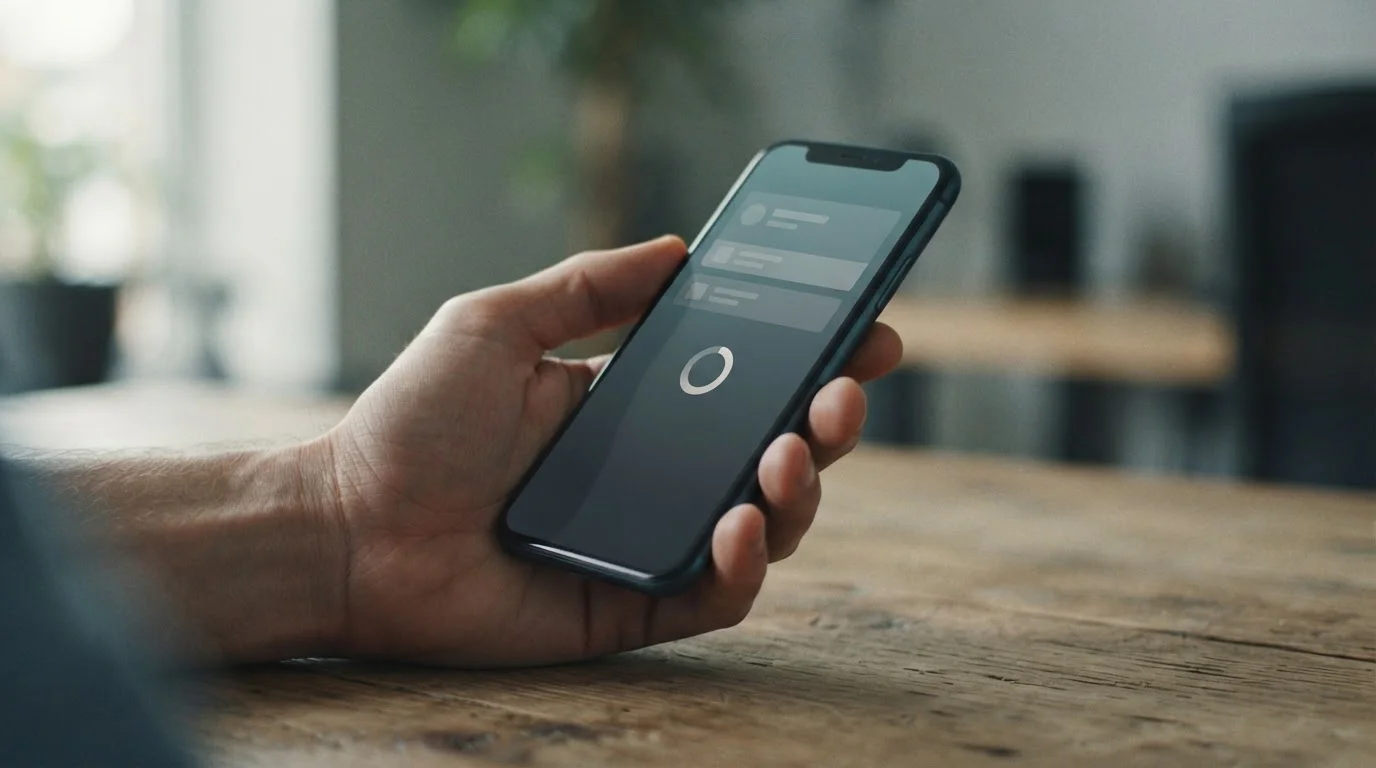 Smartphone mit abstrakter Krypto-Wallet-Oberfläche für Sportwetten-Transaktionen