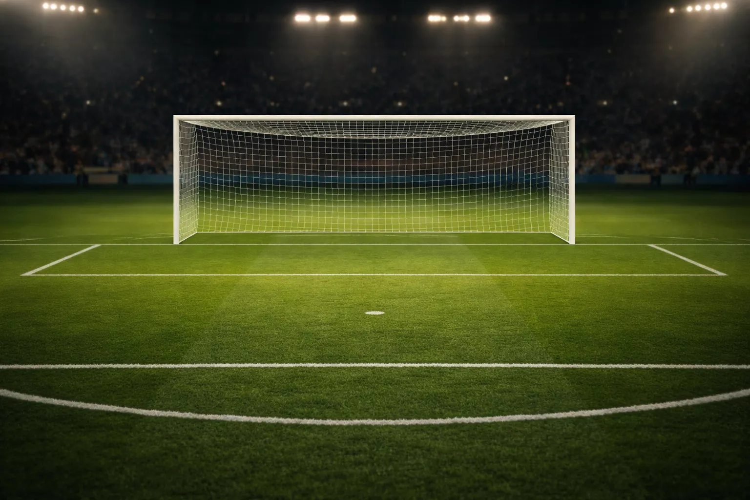 Fußballtor mit visualisierten Schusszonen und xG-Werten