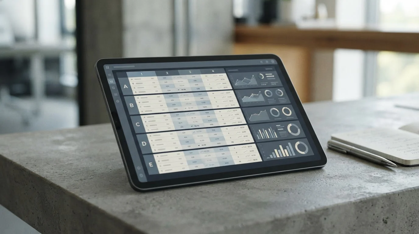 Vergleichstabelle verschiedener Sportwetten-Anbieter auf Tablet-Display